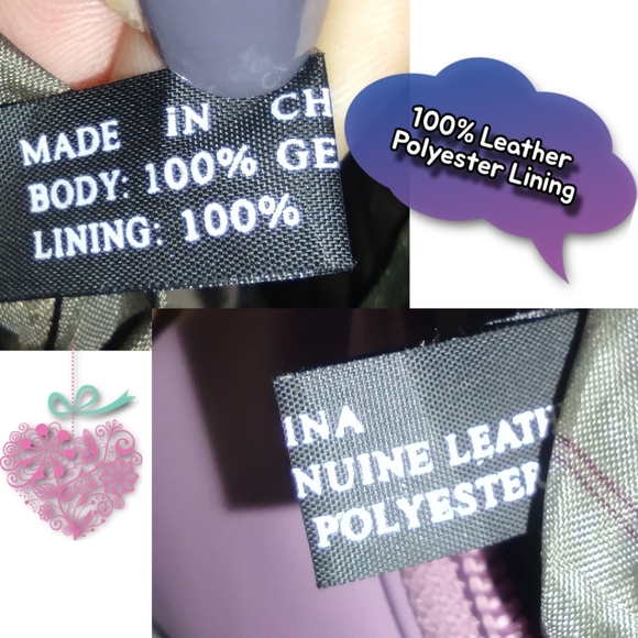 Maxx New York Vintage 100% Lilac Leather Shoulder Crossbody Bag - Picture 13 of 15